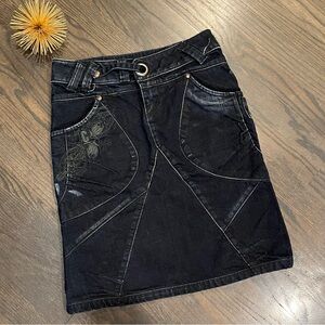 Object Cancelled Reality Pupilla Loose Skirt Jean Black Size 4 (EU34)